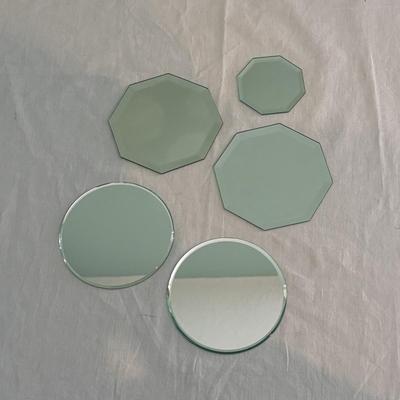 Collection of Mirrored Vanity Trays and Coasters (LR-SF)