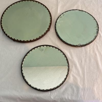Collection of Mirrored Vanity Trays and Coasters (LR-SF)