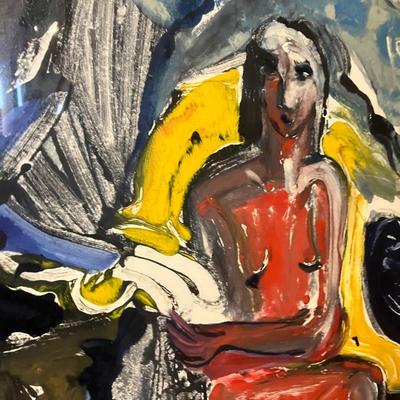 Original Alfred Ortega Oil on Paper Figurative Nudes – Signed, Excellent Condition!