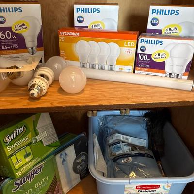 Light Bulbs and cleaning supplies