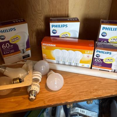 Light Bulbs and cleaning supplies
