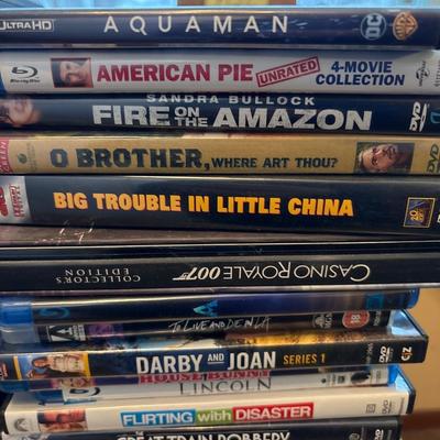 DVDs assorted, qty 50