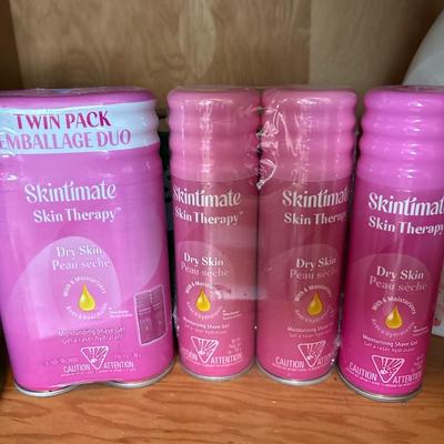 Shampoo, soap, shaving cream, and lotion