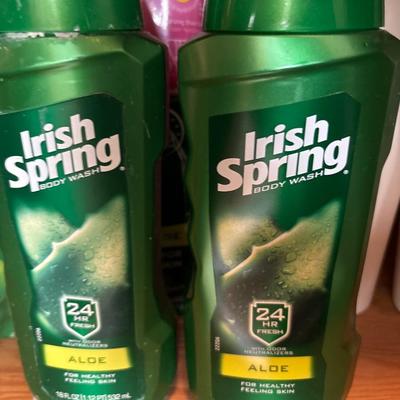 Shampoo, soap, shaving cream, and lotion