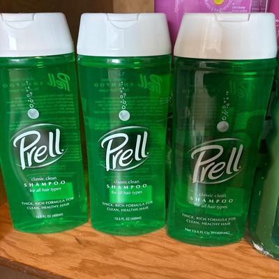 Shampoo, soap, shaving cream, and lotion