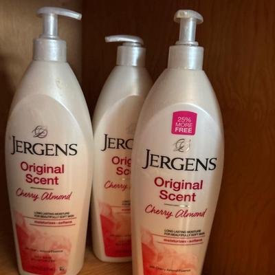 Shampoo, soap, shaving cream, and lotion