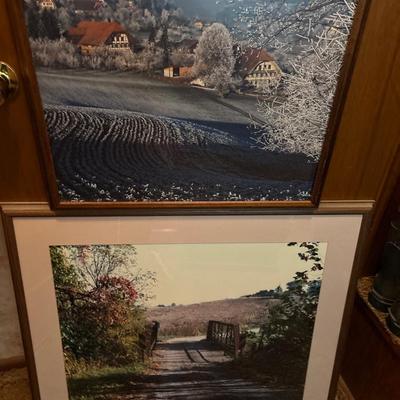 Two framed wall art pictures