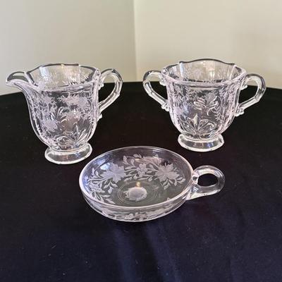 Collection of Colored & Etched Glassware, Including Fenton (LR-SF)