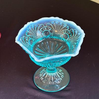 Collection of Colored & Etched Glassware, Including Fenton (LR-SF)
