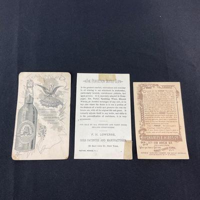 -95- EPHEMERA | Assortment Of Vintage Advertising | Hires & Anheuser Beer