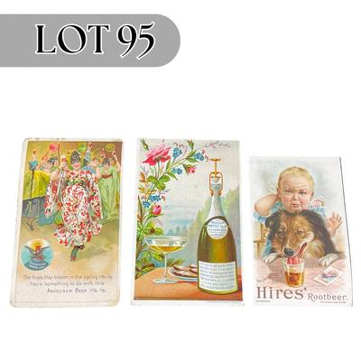 -95- EPHEMERA | Assortment Of Vintage Advertising | Hires & Anheuser Beer