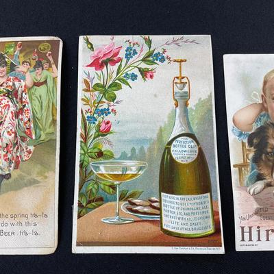 -95- EPHEMERA | Assortment Of Vintage Advertising | Hires & Anheuser Beer