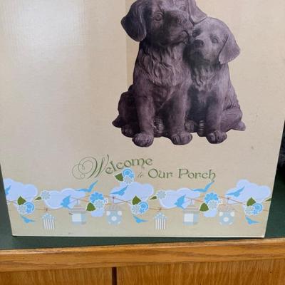 Cracker Barrel Polyresin Black Lab Dog Statue 13" Tall