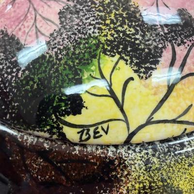 Hand Painted Round Ginger Jar