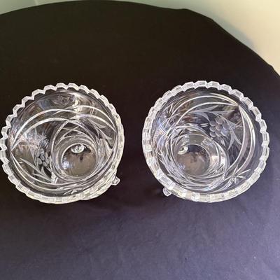 Collection of Cut Glass Candlestick Holders & More (LR-SF)