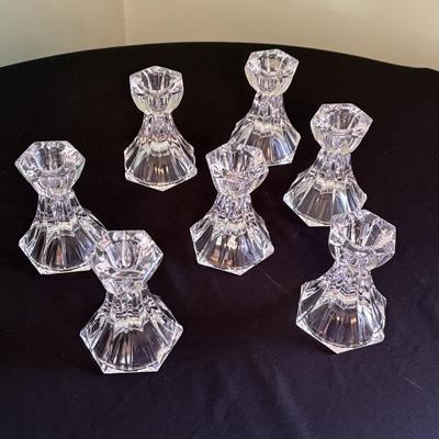 Collection of Cut Glass Candlestick Holders & More (LR-SF)
