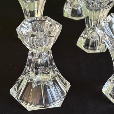 Collection of Cut Glass Candlestick Holders & More (LR-SF)