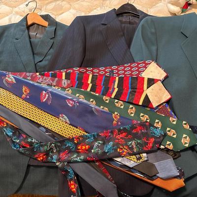 Suits (2), suit jacket & ties