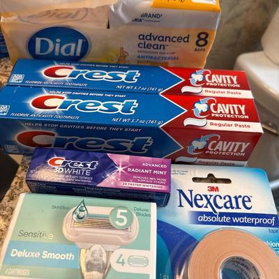 Variety of bathroom products