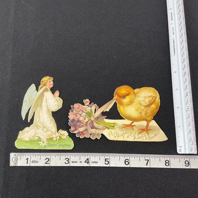 -99- EPHEMERA | Vintage Easter Greeting Cutout Pieces