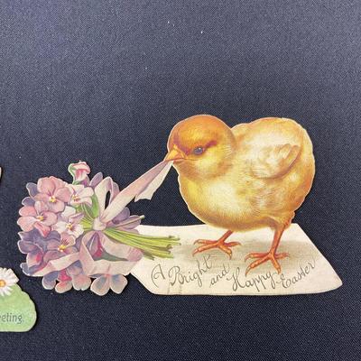 -99- EPHEMERA | Vintage Easter Greeting Cutout Pieces
