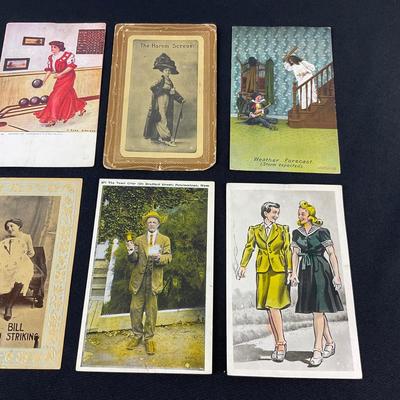 -101- POSTCARDS | Assortment Of Vintage Postcards Of People With Hobbies