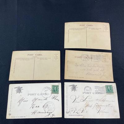 -103- POSTCARD | Assortment Of Black & White Name Postcards