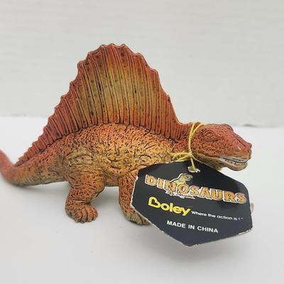 Boley Dinosaurs 1992 Two Figure Lot Ankylosaurus and Sail Back Dinosaur With Original Tags