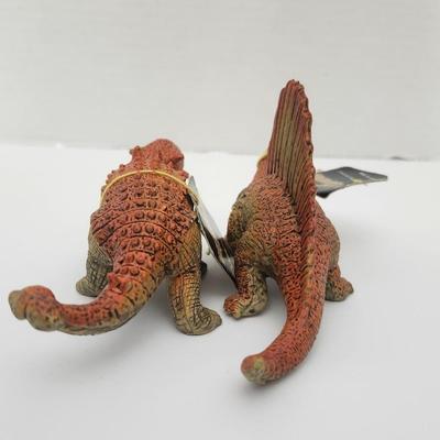 Boley Dinosaurs 1992 Two Figure Lot Ankylosaurus and Sail Back Dinosaur With Original Tags