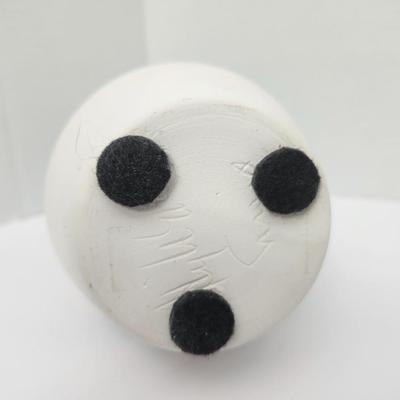 Hand Painted Ceramic Vase Southwestern Geometric Trees Pastel Blue Pink White Felt Base