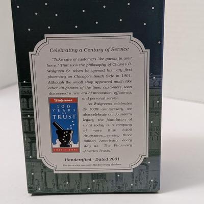 Hallmark 2001 Walgreens First Drugstore 100th Anniversary Commemorative Ornament