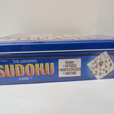 2005 The Original Sudoku Game In Collectible Tin By Cardinal Sealed With Bonus Travel Game