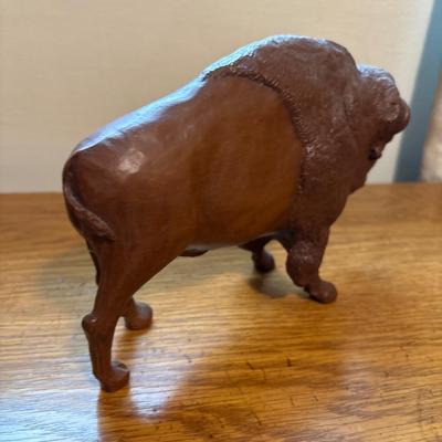 E. Millburn carved Bison