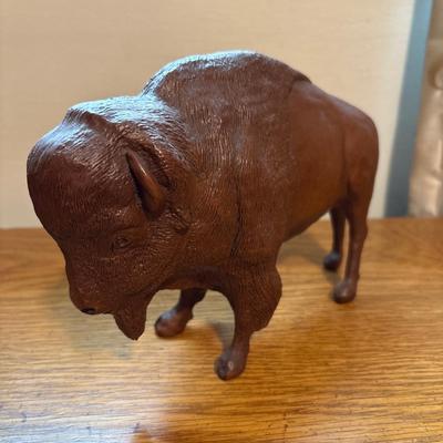 E. Millburn carved Bison