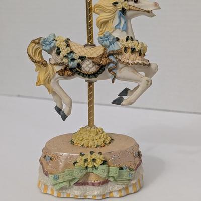 Heritage House Melodies County Fair Collection Carousel Horse “Love Me Tender” Figurine