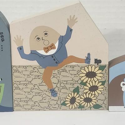 1990s The Cats Meow Nursery Rhyme Set 4pc Collectibles Humpty Owl Pussycat Cow