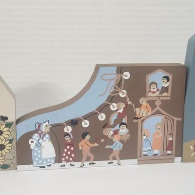 1990s The Cats Meow Nursery Rhyme Set 4pc Collectibles Humpty Owl Pussycat Cow