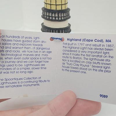 Spoontiques Highland Light Cape Cod MA Lighthouse Figurine N009089 With Tag