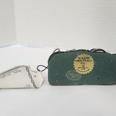 Lighthouse by Scaasis Cape Cod MA SC 117 Handcrafted Lighthouse Figurine with Original Tag