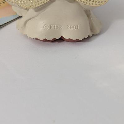 Angel Cheeks Teacher Figurine #1 Teacher Chalkboard Angel Kirk 2001 Resin Classroom Decor