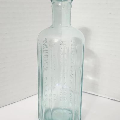 Atwood’s Jaundice Bitters Embossed Glass Bottle Moses Atwood Georgetown Massachusetts Antique