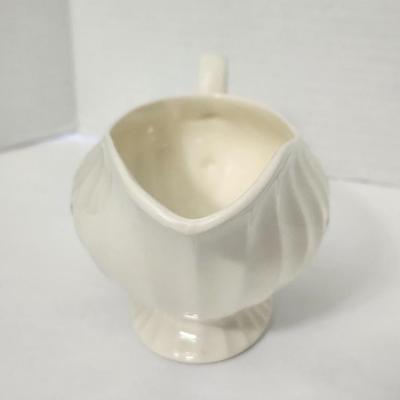 Edwin M Knowles Semi Vitreous China Gravy Boat Made in USA Floral Pattern 487 Vintage Tableware