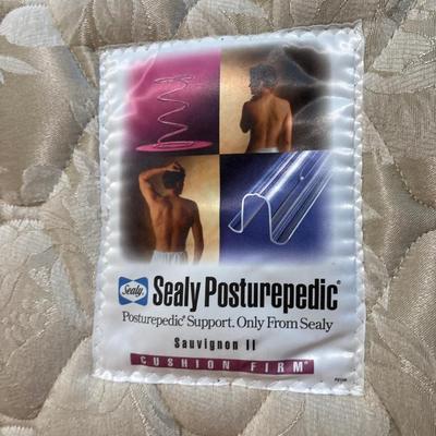 Solid oak Queen headboard & mattress set