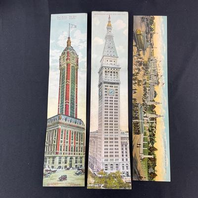 -114- POSTCARD | Vintage Folding Sky Scraper Postcards