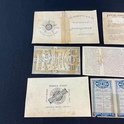 -120- EPHEMERA | Vintage Spool & Thread Advertisements