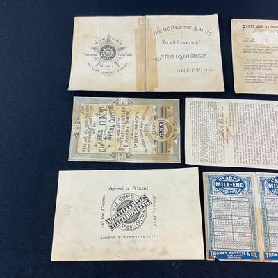 -120- EPHEMERA | Vintage Spool & Thread Advertisements