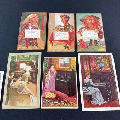 -122- EPHEMERA | Vintage Piano Postcards & Advertisements