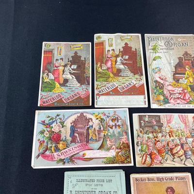 -123- EPHEMERA | Vintage Piano Cards, Booklet, & Advertisement