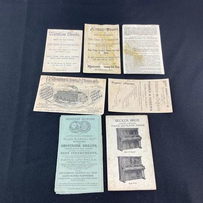 -123- EPHEMERA | Vintage Piano Cards, Booklet, & Advertisement