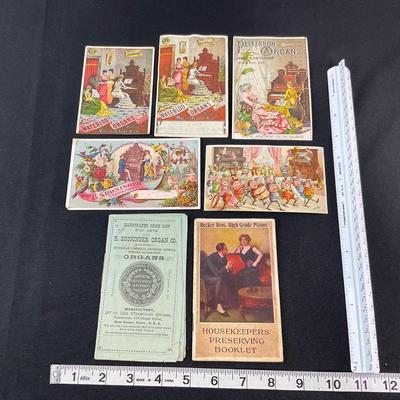 -123- EPHEMERA | Vintage Piano Cards, Booklet, & Advertisement